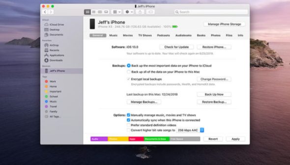 La future synchronisation Apple sans iTunes // Source : Apple