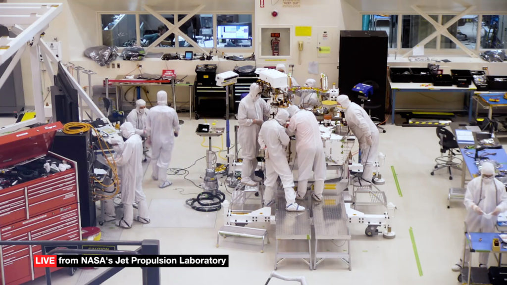 Un extrait de la vidéo en direct diffusée par la Nasa. // Source : NASA/JPL-Caltech Un extrait de la vidéo en direct diffusée par la Nasa. // Source : NASA/JPL-Caltech