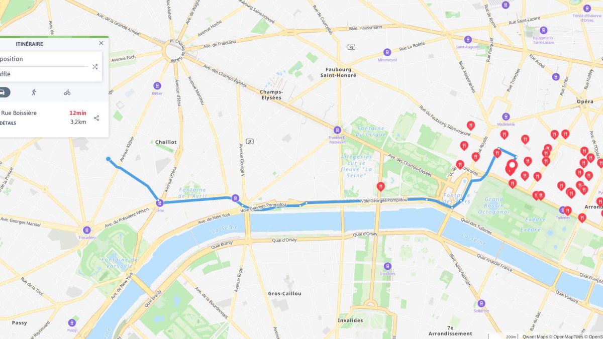 Qwant Maps itinéraire restaurant Qwant Maps itinéraire restaurant