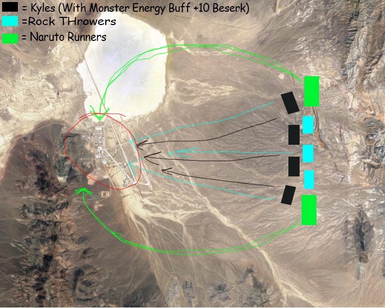 Le plan d'attaque // Source : Groupe Facebook Raid Area 51 Le plan d'attaque // Source : Groupe Facebook Raid Area 51