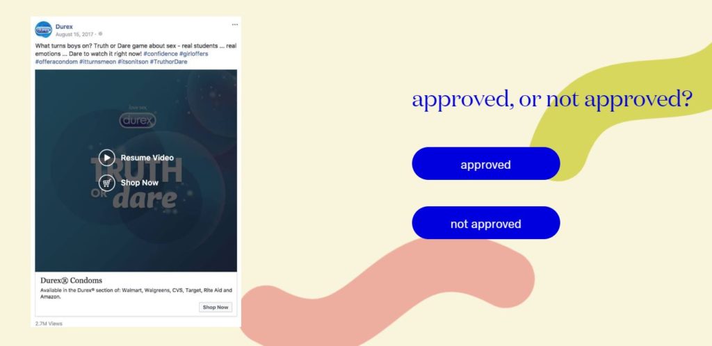 Cette publicité Facebook a-t-elle été acceptée ? // Source : Approved, Not Approved Cette publicité Facebook a-t-elle été acceptée ? // Source : Approved, Not Approved