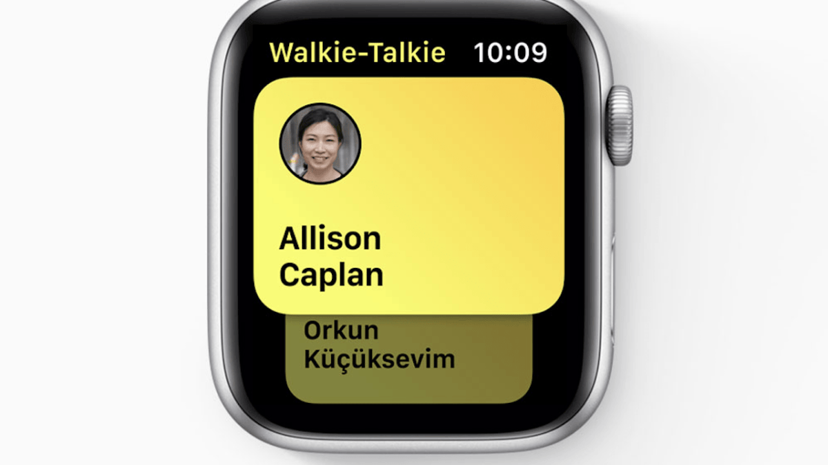 Apple Watch Talkie-walkie // Source : Apple Apple Watch Talkie-walkie // Source : Apple