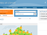 Capture d'écran du site de Météo France lorsqu'il fonctionne