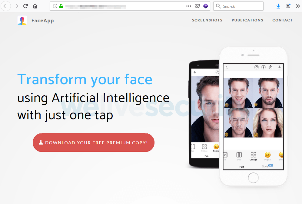 FaceApp Pro faux site FaceApp Pro faux site