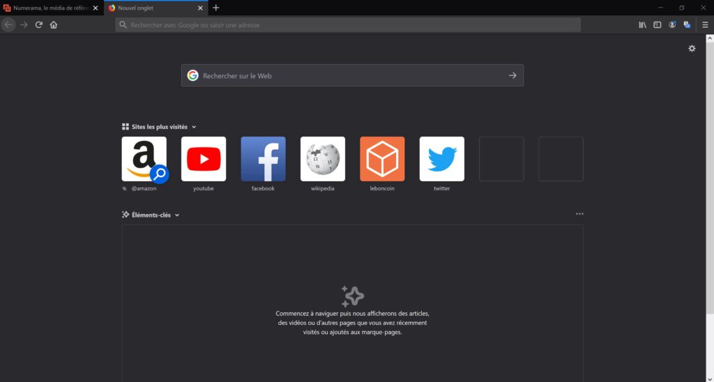 Le mode sombre de Mozilla Firefox. // Source : Mozilla Firefox Le mode sombre de Mozilla Firefox. // Source : Mozilla Firefox