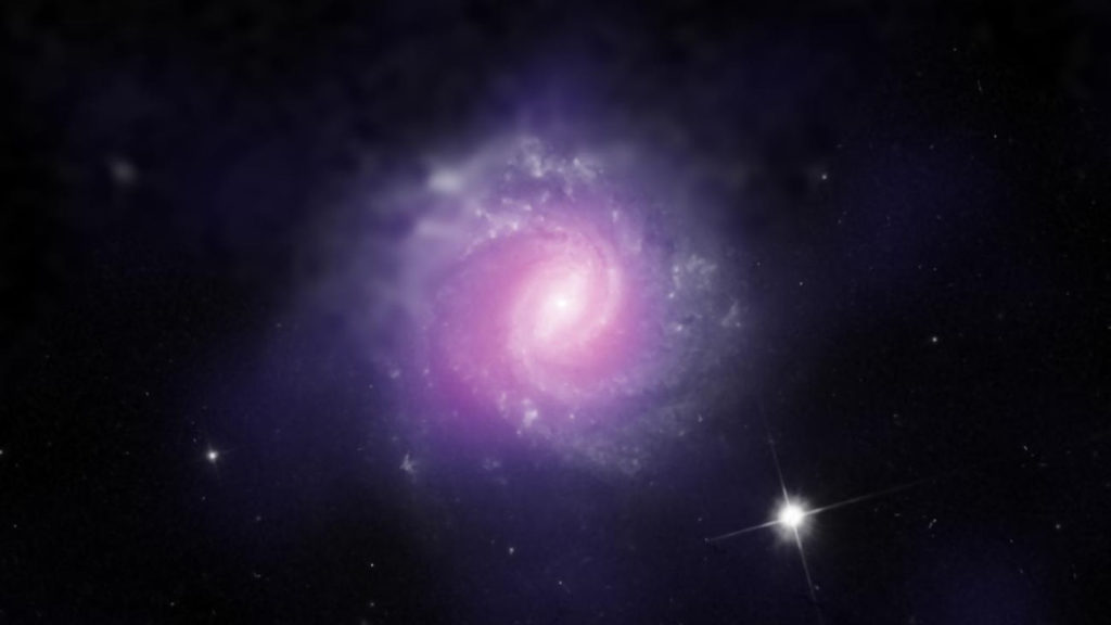 IC 3639, un exemple de galaxie active. // Source : NASA/JPL-Caltech/ESO/STScI (photo recadrée) IC 3639, un exemple de galaxie active. // Source : NASA/JPL-Caltech/ESO/STScI (photo recadrée)