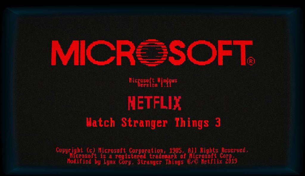 Windows 1.11 est avant tout un produit dérivé de Stranger Things. // Source : Microsoft Windows 1.11 est avant tout un produit dérivé de Stranger Things. // Source : Microsoft