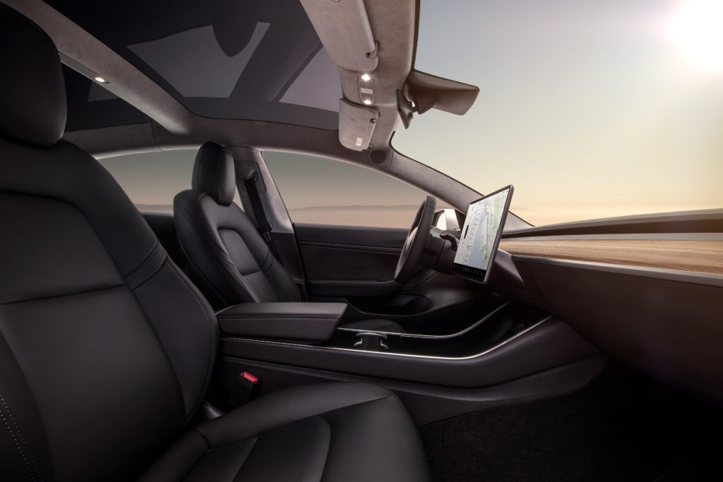 Intérieur Tesla Model 3 // Source : Tesla Intérieur Tesla Model 3 // Source : Tesla