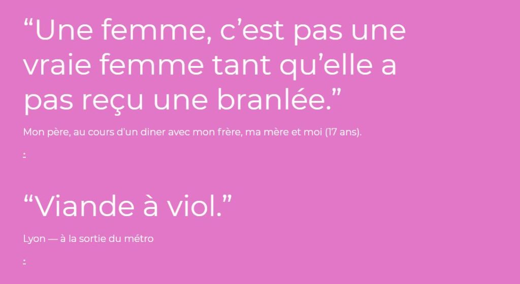 Deux témoignages publiées sur le Tumblr. // Source : Capture d'écran / Paye ta Schnek