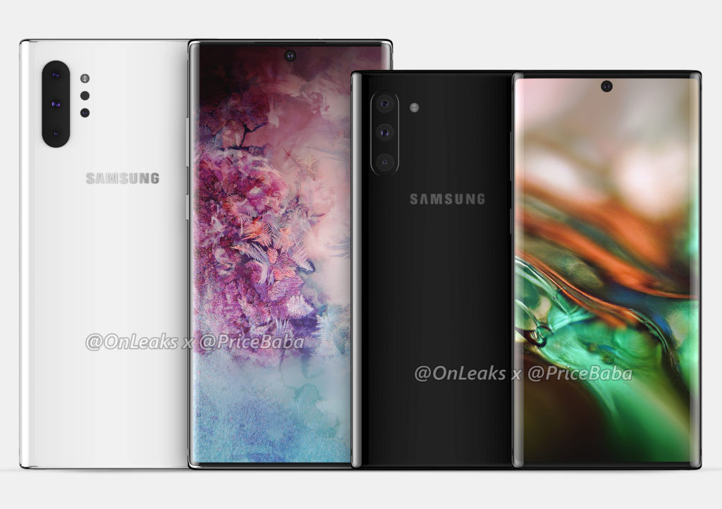 Rendu Galaxy Note 10 et Galaxy Note 10 Pro // Source : Pricebaba Rendu Galaxy Note 10 et Galaxy Note 10 Pro // Source : Pricebaba