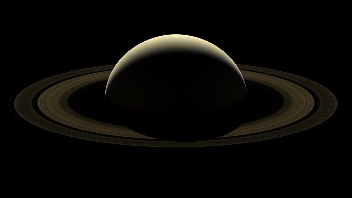 Saturne. // Source : NASA/JPL-Caltech/SSI (photo recadrée) Saturne. // Source : NASA/JPL-Caltech/SSI (photo recadrée)