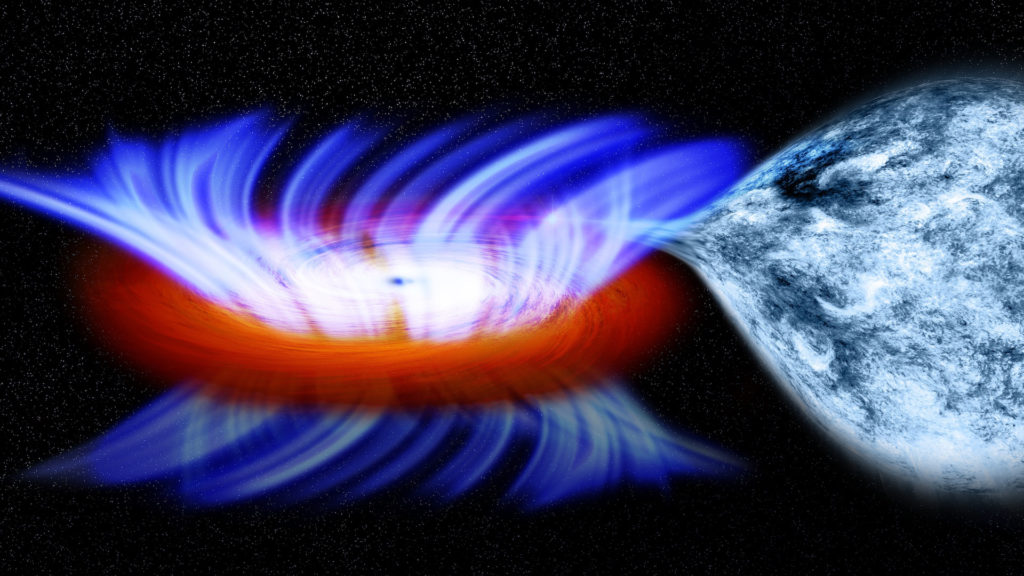 Un trou noir stellaire. // Source : NASA/CXC/M.Weiss (photo recadrée) Un trou noir stellaire. // Source : NASA/CXC/M.Weiss (photo recadrée)
