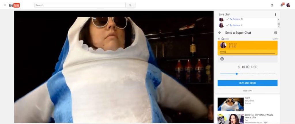 Exemple d'un super chat. // Source : Team YouTube
