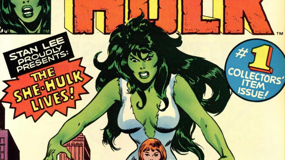 Capture du premier comic She-Hulk // Source : Wikimedia Commons Fair Use / Art by John Buscema. Capture du premier comic She-Hulk // Source : Wikimedia Commons Fair Use / Art by John Buscema.
