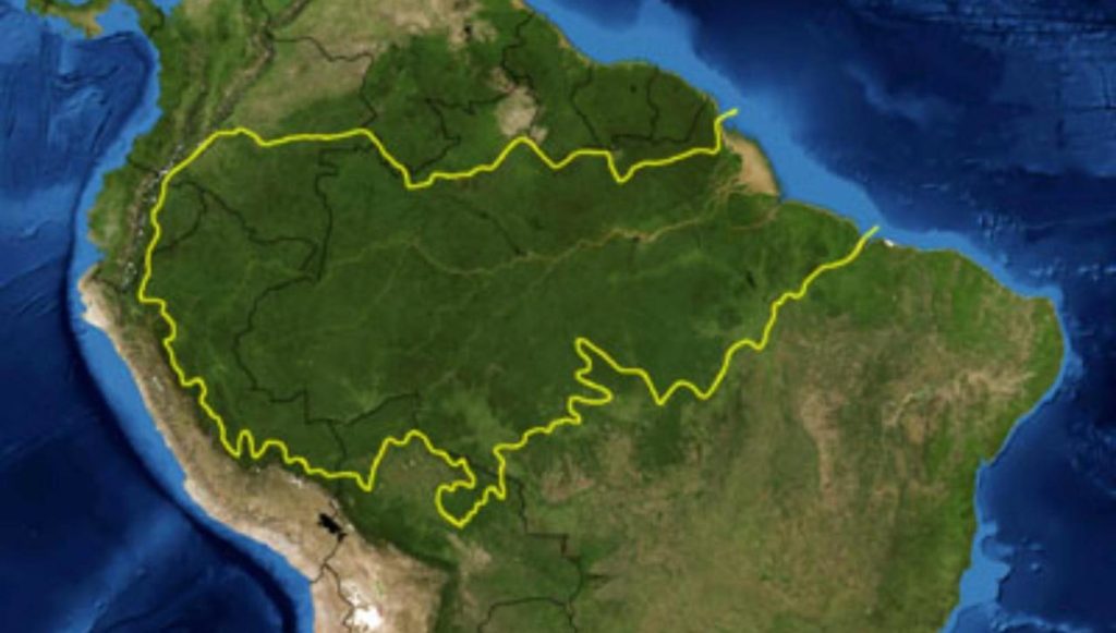 Carte de la forêt amazonienne // Source : Wikimedia Commons Carte de la forêt amazonienne // Source : Wikimedia Commons