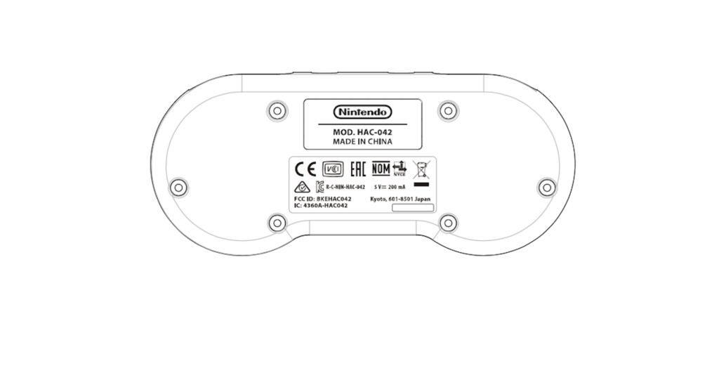 Manette SNES pour Switch  // Source : FCC