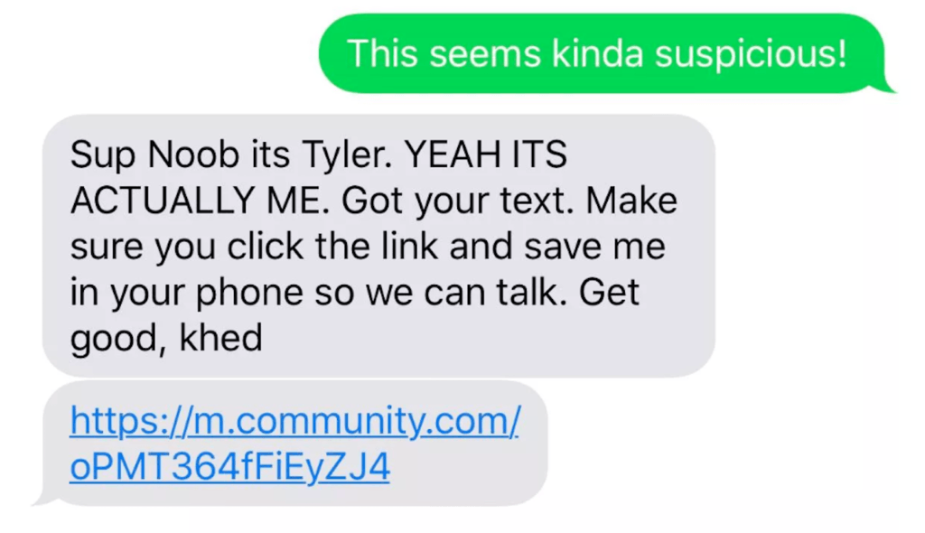Le SMS envoyé par Polygon // Source : Polygon Le SMS envoyé par Polygon // Source : Polygon