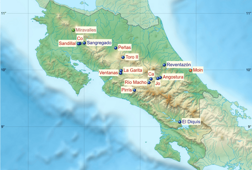 Carte des principaux barrages hydroélectriques du pays. Carte des principaux barrages hydroélectriques du pays.