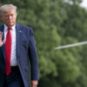 Donald Trump, de retour d'une visite au Kentucky, en août 2019. // Source : Tia Dufour Donald Trump, de retour d'une visite au Kentucky, en août 2019. // Source : Tia Dufour