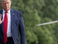 Donald Trump, de retour d'une visite au Kentucky, en août 2019. // Source : Tia Dufour