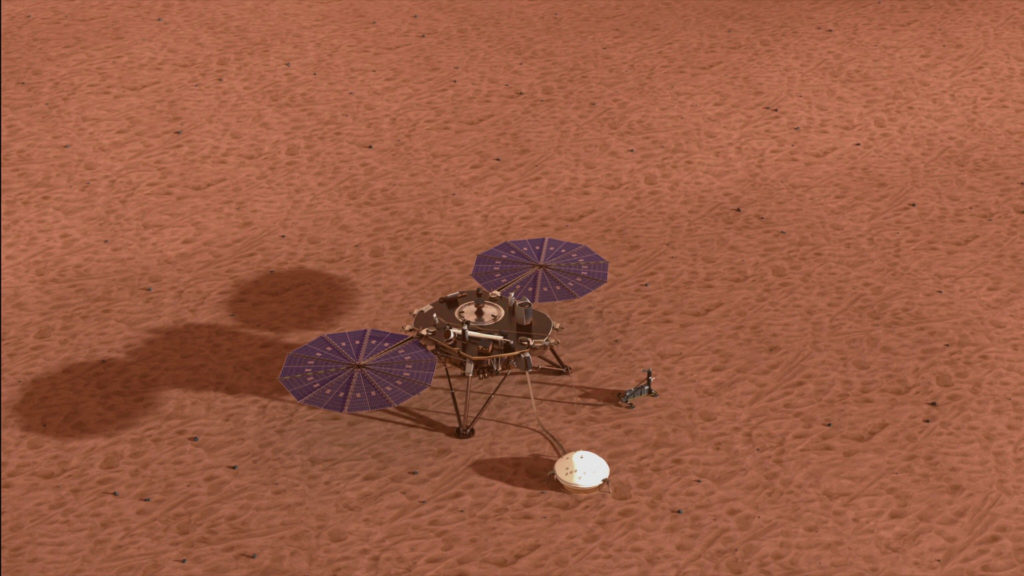 InSight sur Mars. // Source : Flickr/CC/DLR German Aerospace Center InSight sur Mars. // Source : Flickr/CC/DLR German Aerospace Center