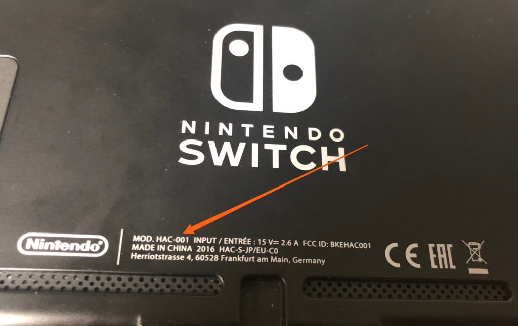 Numéro de série Switch // Source : Numerama Numéro de série Switch // Source : Numerama