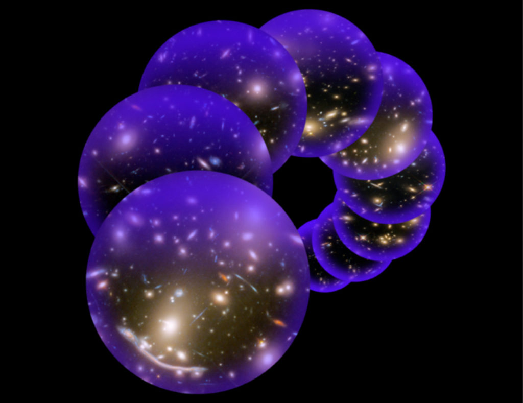 Des millions d'univers ont été générés par la UniverseMachine. // Source : NASA, ESA, and J. Lotz and the HFF Team/STScI Des millions d'univers ont été générés par la UniverseMachine. // Source : NASA, ESA, and J. Lotz and the HFF Team/STScI
