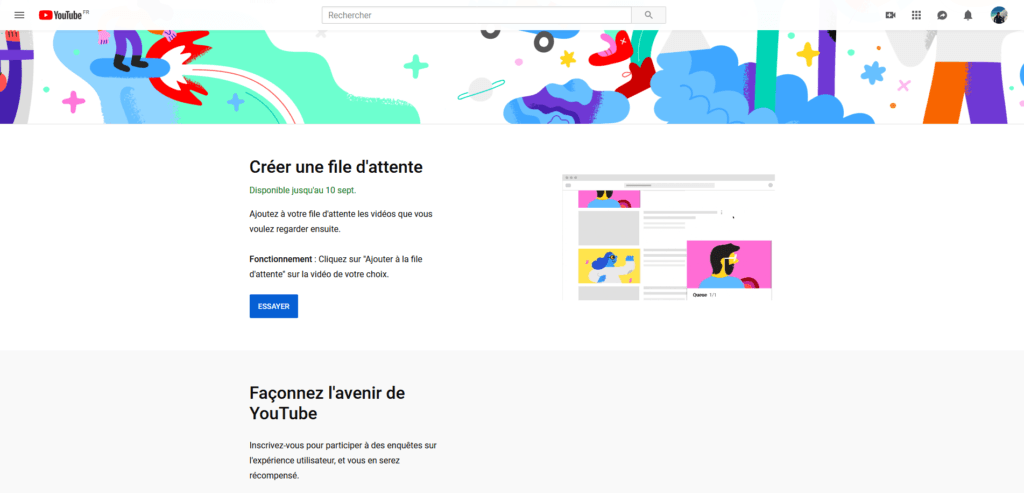Youtube liste d'attente Youtube liste d'attente