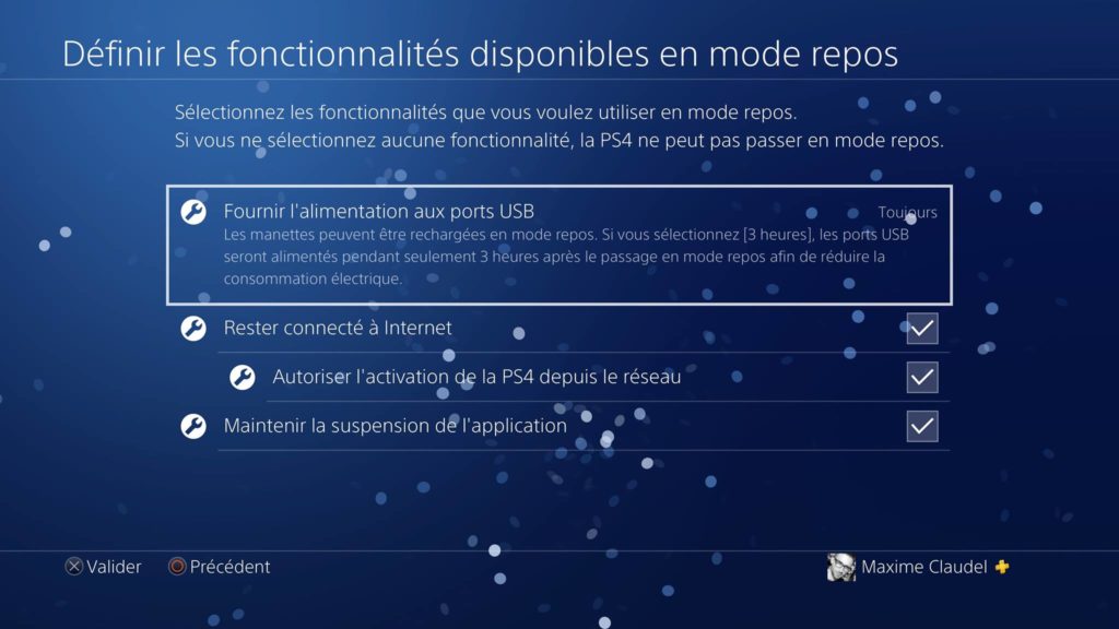 Mode repos de la PlayStation 4 // Source : Numerama Mode repos de la PlayStation 4 // Source : Numerama