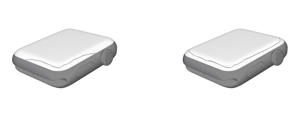 Fissure sur l'Apple Watch // Source : Apple Fissure sur l'Apple Watch // Source : Apple