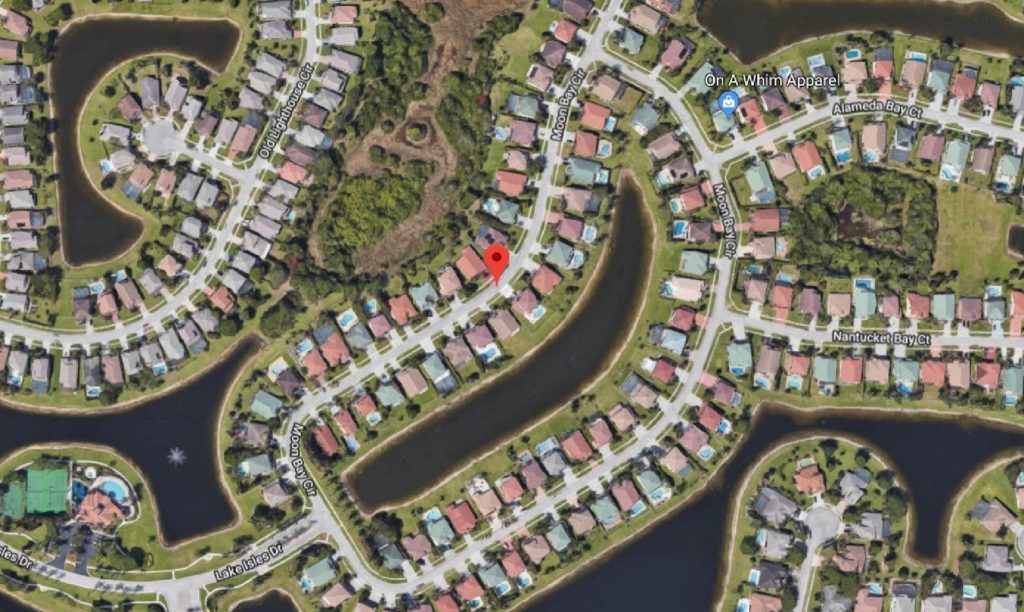 La voiture a été retrouvée dans un lac. // Source : Capture d'écran Google Maps La voiture a été retrouvée dans un lac. // Source : Capture d'écran Google Maps