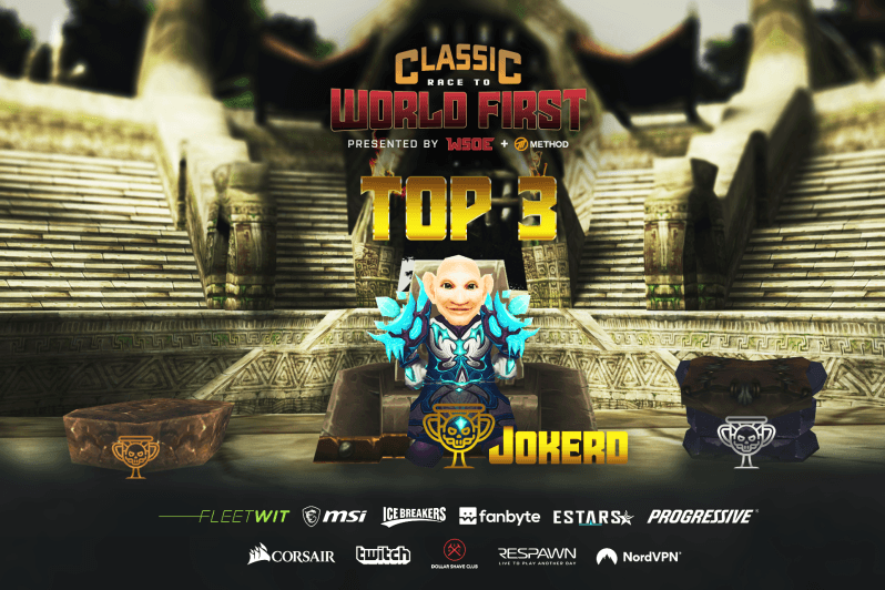 Jokerd premier joueur niveau 60 à WoW Classic // Source : Method Jokerd premier joueur niveau 60 à WoW Classic // Source : Method
