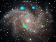 La galaxie NGC 6946, ou la galaxie du feu d'artifice. // Source : NASA/JPL-Caltech (photo recadrée)