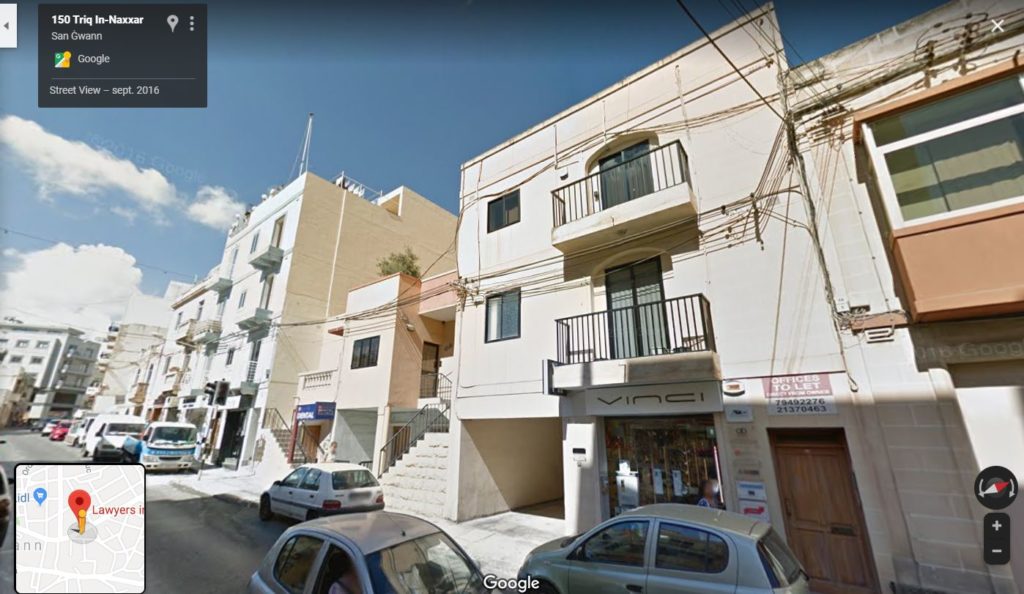 La rue dans laquelle Billionaire Pronos est installé. // Source : Capture d'écran Google Maps La rue dans laquelle Billionaire Pronos est installé. // Source : Capture d'écran Google Maps