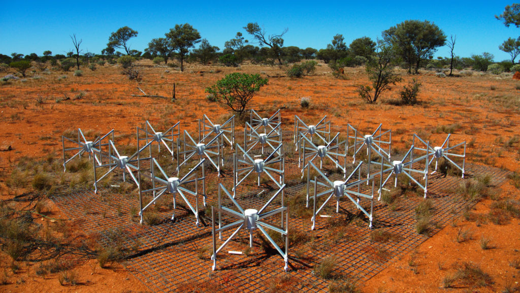 Le Murchison Widefield Array. // Source : Wikimedia/CC/Natasha Hurley-Walker (photo recadrée)