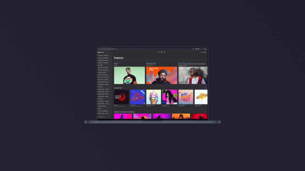 Apple Music Web App // Source : Montage Numerama Apple Music Web App // Source : Montage Numerama