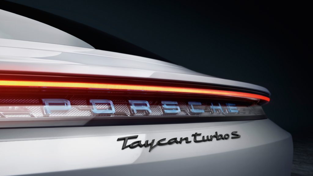 L'arrière de la Taycan // Source : Porsche L'arrière de la Taycan // Source : Porsche