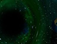 L'image improbable de la Terre prête à être avalée par un trou noir. // Source : Pixabay (photo recadrée)