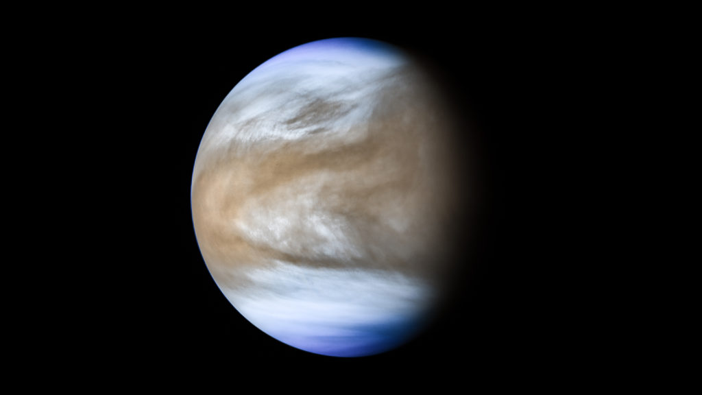 La planète Vénus. // Source : Flickr/CC/Kevin Gill (photo recadrée) La planète Vénus. // Source : Flickr/CC/Kevin Gill (photo recadrée)