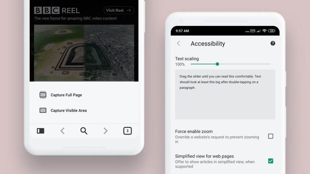 Vivaldi capture et accessibilité Vivaldi capture et accessibilité