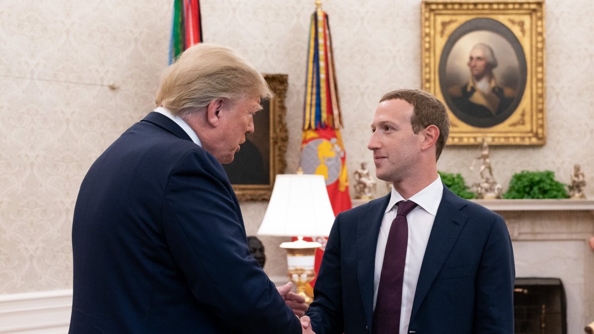 Mark Zuckerberg à la Maison-Blanche, fin septembre 2019. // Source : Facebook Mark Zuckerberg à la Maison-Blanche, fin septembre 2019. // Source : Facebook