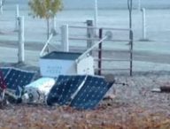 Le satellite crashé (image coupée) // Source : Facebook/Nancy Mumby-Welke