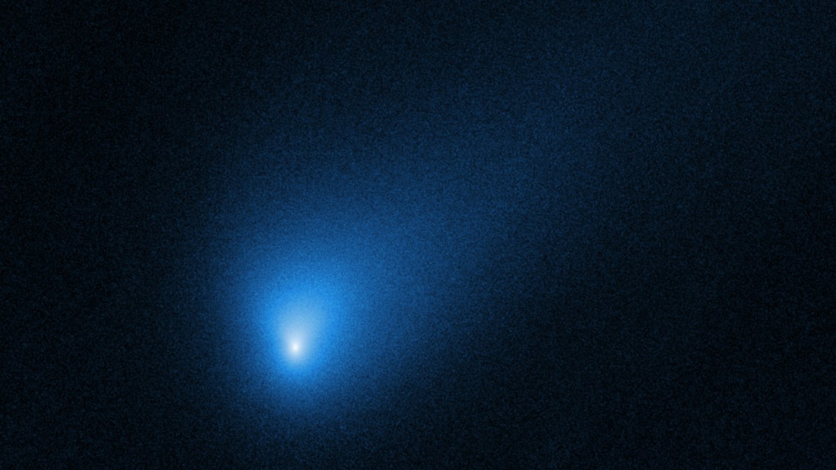 La comète Borisov immortalisée par Hubble. // Source : NASA, ESA, D. Jewitt (UCLA) (photo recadrée) La comète Borisov immortalisée par Hubble. // Source : NASA, ESA, D. Jewitt (UCLA) (photo recadrée)