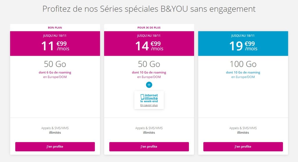 bouygues forfait 18 novembre