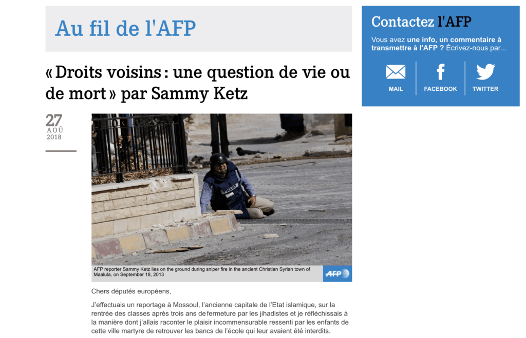 Dans sa campagne de lobbying européen, la presse victorieuse avait sorti de poignants récits // Source : capture d'écran Numerama Dans sa campagne de lobbying européen, la presse victorieuse avait sorti de poignants récits // Source : capture d'écran Numerama