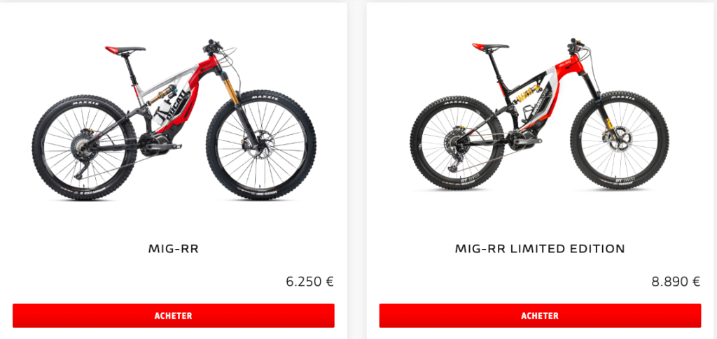 Les e-bikes de Ducati // Source : Ducati Les e-bikes de Ducati // Source : Ducati
