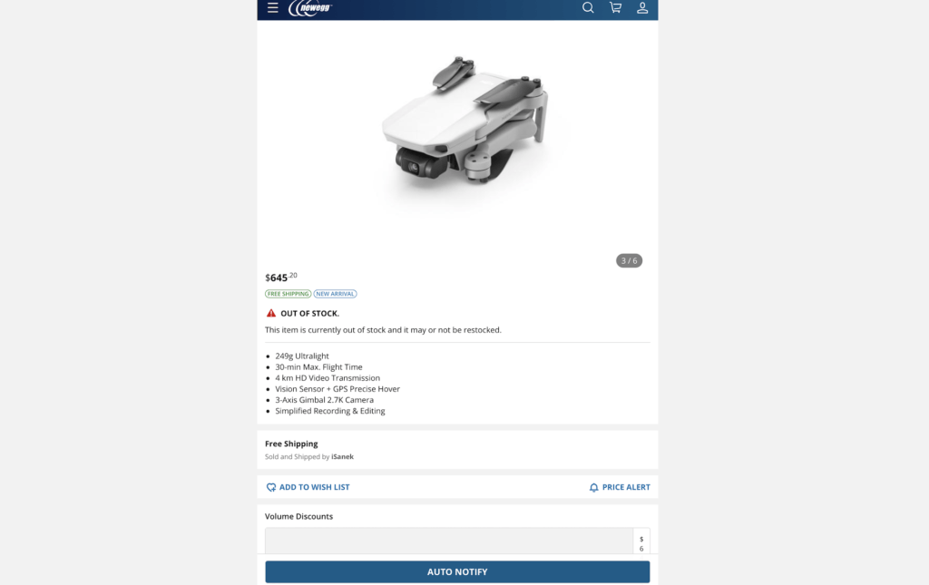 DJI Mavic Mini // Source : Newegg DJI Mavic Mini // Source : Newegg