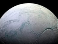 Image d'Encelade, lune de Saturne, prise par la sonde Cassini. // Source : NASA/JPL-Caltech