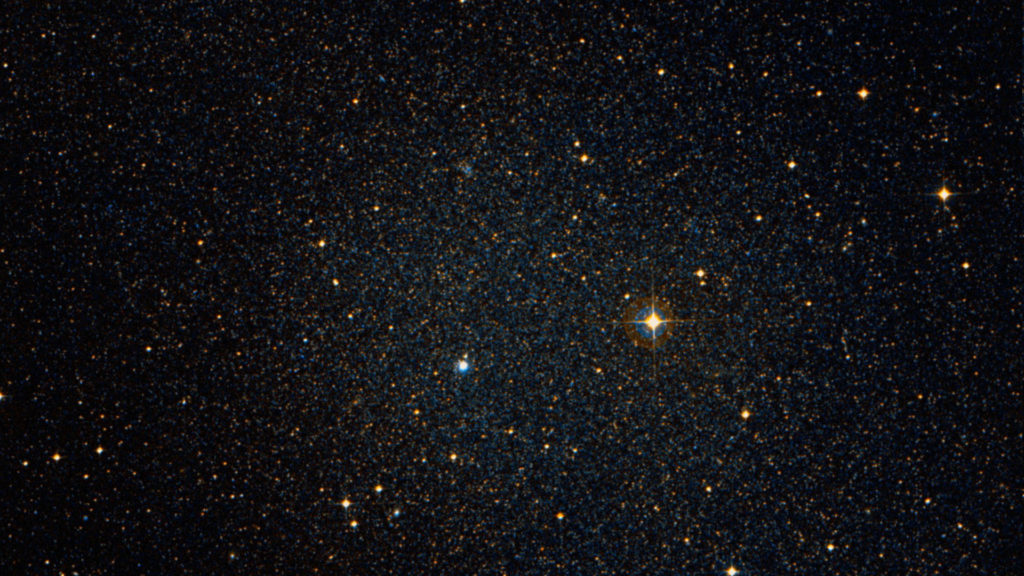 La galaxie naine du Fourneau. // Source : Wikimedia/CC/Friendlystar (photo recadrée) La galaxie naine du Fourneau. // Source : Wikimedia/CC/Friendlystar (photo recadrée)