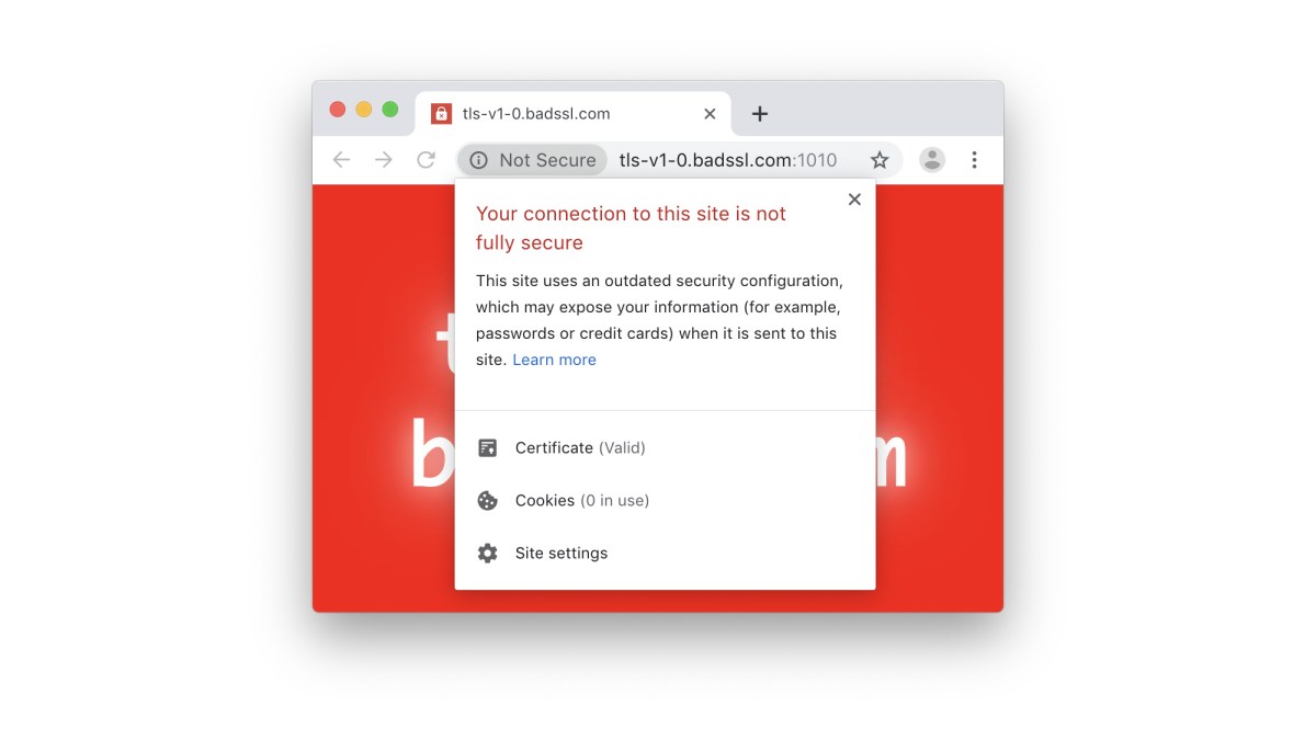 L'alerte que proposera Google dans Chrome. // Source : Google L'alerte que proposera Google dans Chrome. // Source : Google